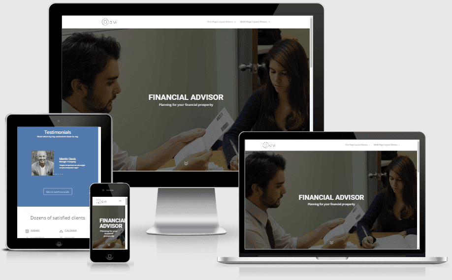 Financial Advisor Layout Pack for Divi Builder