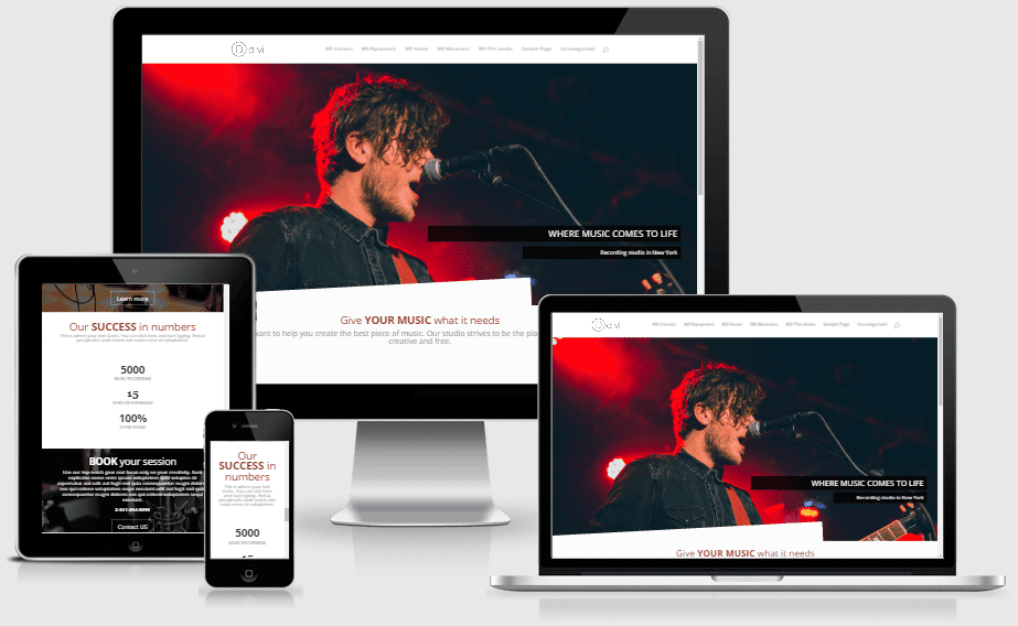Music Studio Layout Pack for Divi Builder