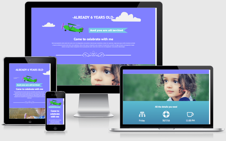 Birth Day celebration layout pack for Divi builder