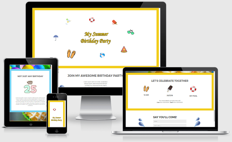 Birth Day celebration layout pack for Divi builder