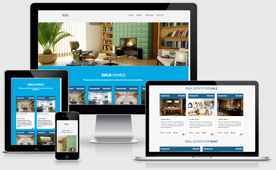 A pack of 4 Divi page layouts that designed specifically for a Real Estate Agency or any other real estate related businesses.