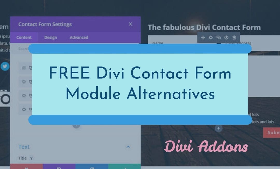 FREE Divi Contact Form Module Alternatives